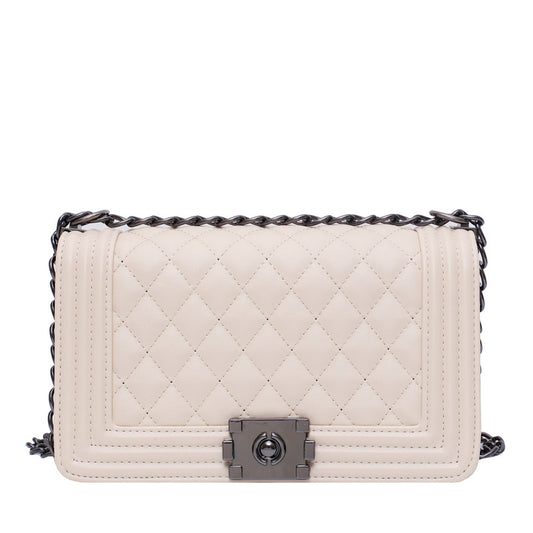 New Style Messenger Bag, Shoulder Bag, Women'S New Style Pu Embroidered Thread Small Square Bag
