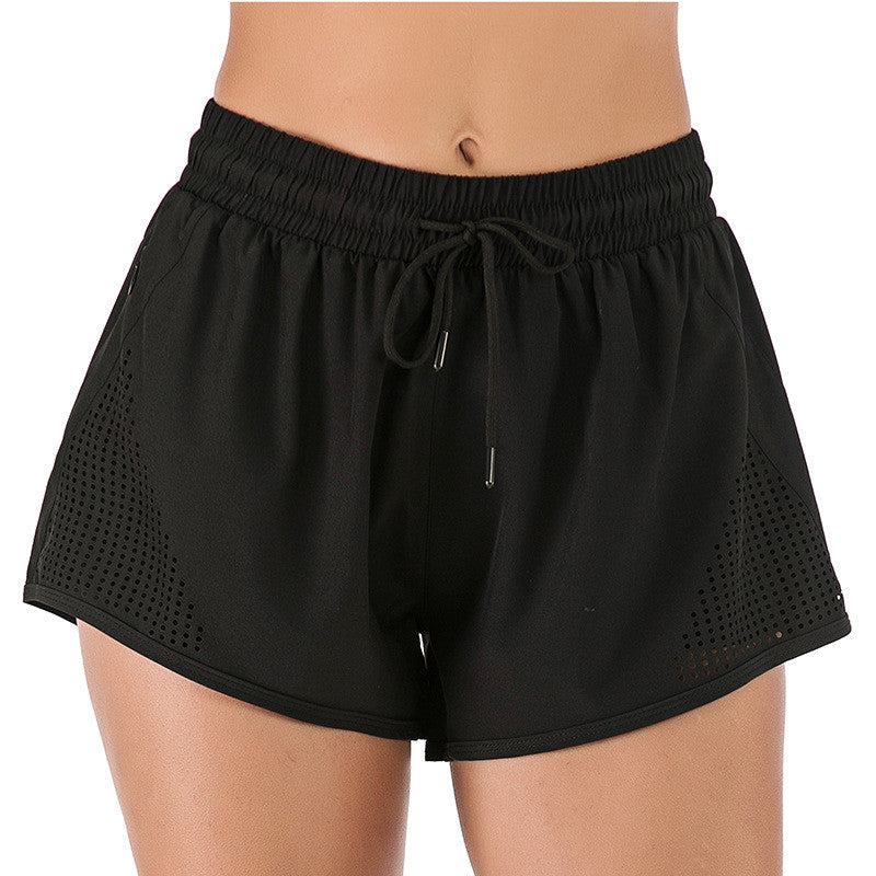 European And American Fake Two-piece Anti-glare Sports Shorts