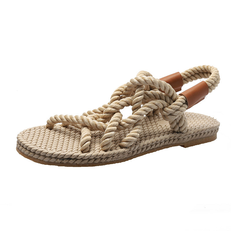 Women'S Braided Roman Twine Sandals