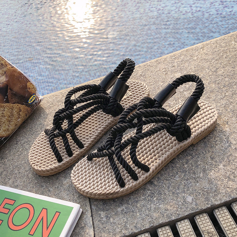 Women'S Braided Roman Twine Sandals