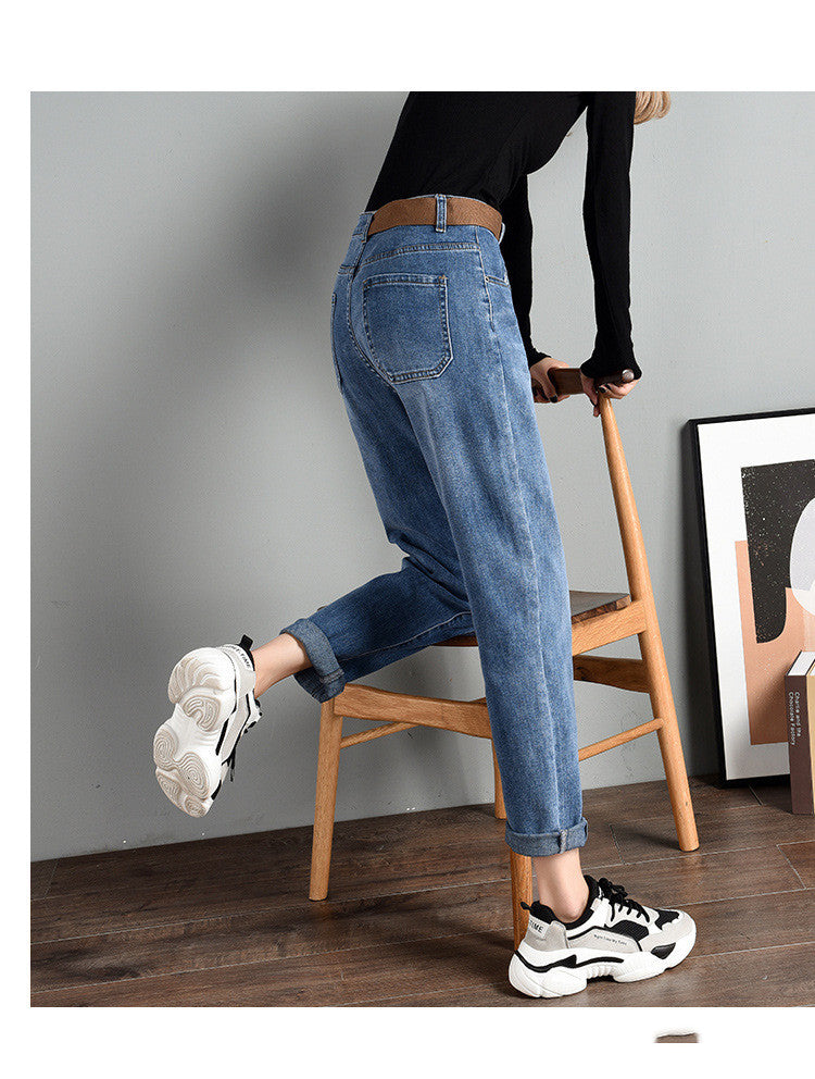 Jeans Women's Loose High Waist Harem Carrot Pants