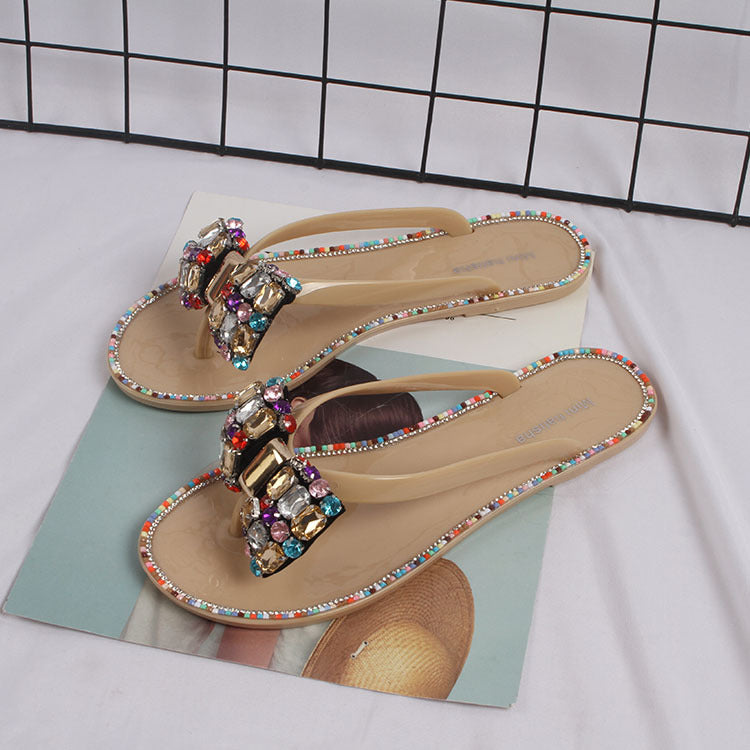 Fashionable Flat Bottom Indoor And Outdoor Wear Casual Beach Flip-flops Sandals And Slippers