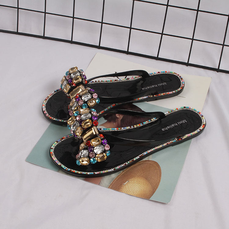 Fashionable Flat Bottom Indoor And Outdoor Wear Casual Beach Flip-flops Sandals And Slippers