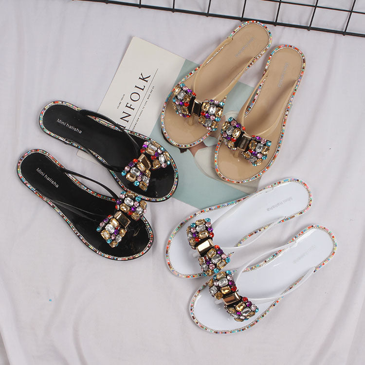 Fashionable Flat Bottom Indoor And Outdoor Wear Casual Beach Flip-flops Sandals And Slippers