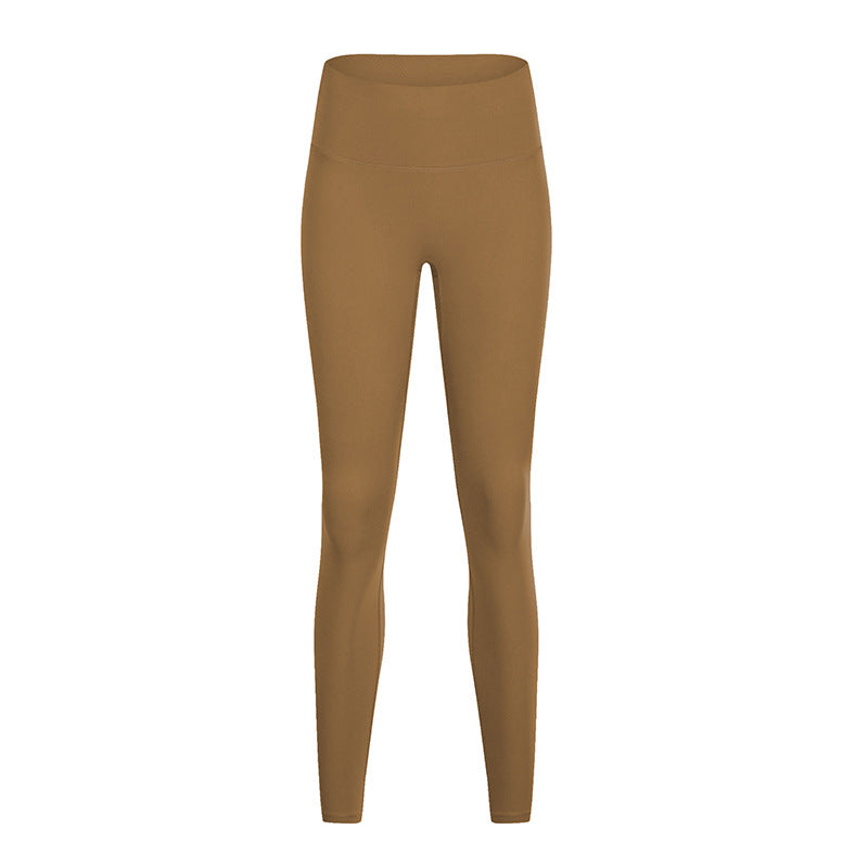 Nude High-Waist Hip-lifting Elastic Fitness Exercise Nine-point Toga Pants