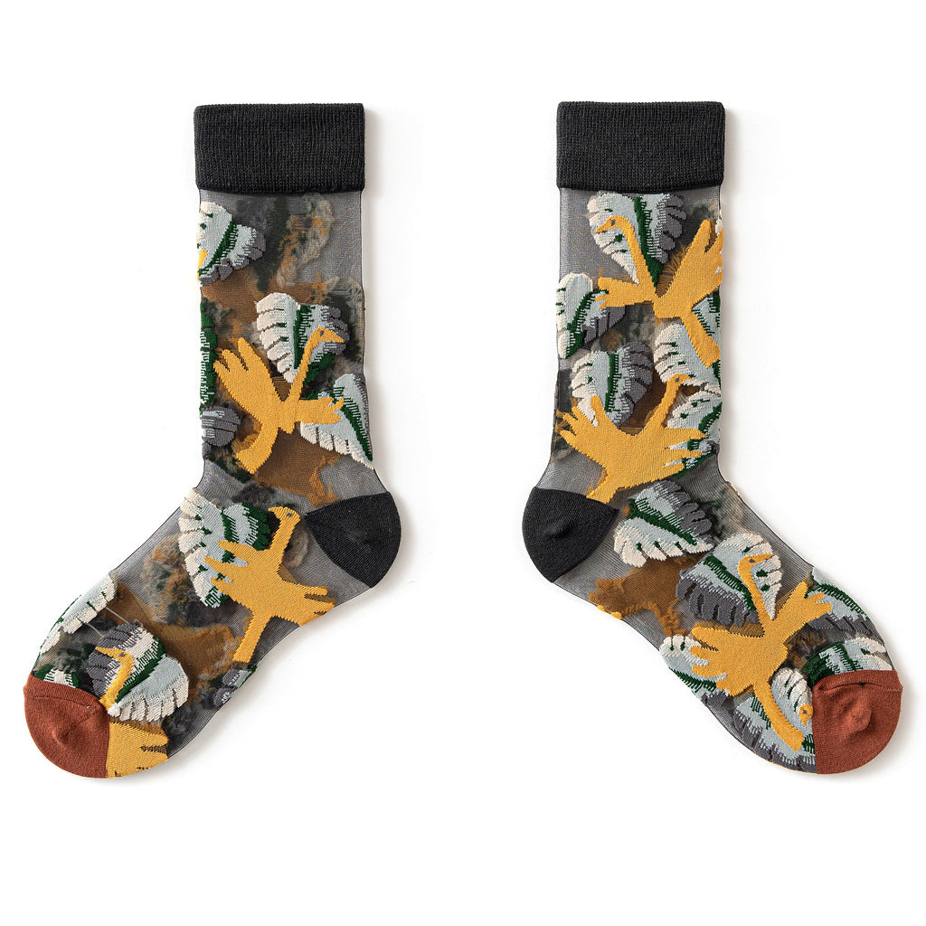 Card Silk Women's Socks
