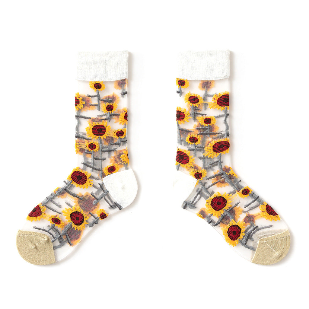 Card Silk Women's Socks