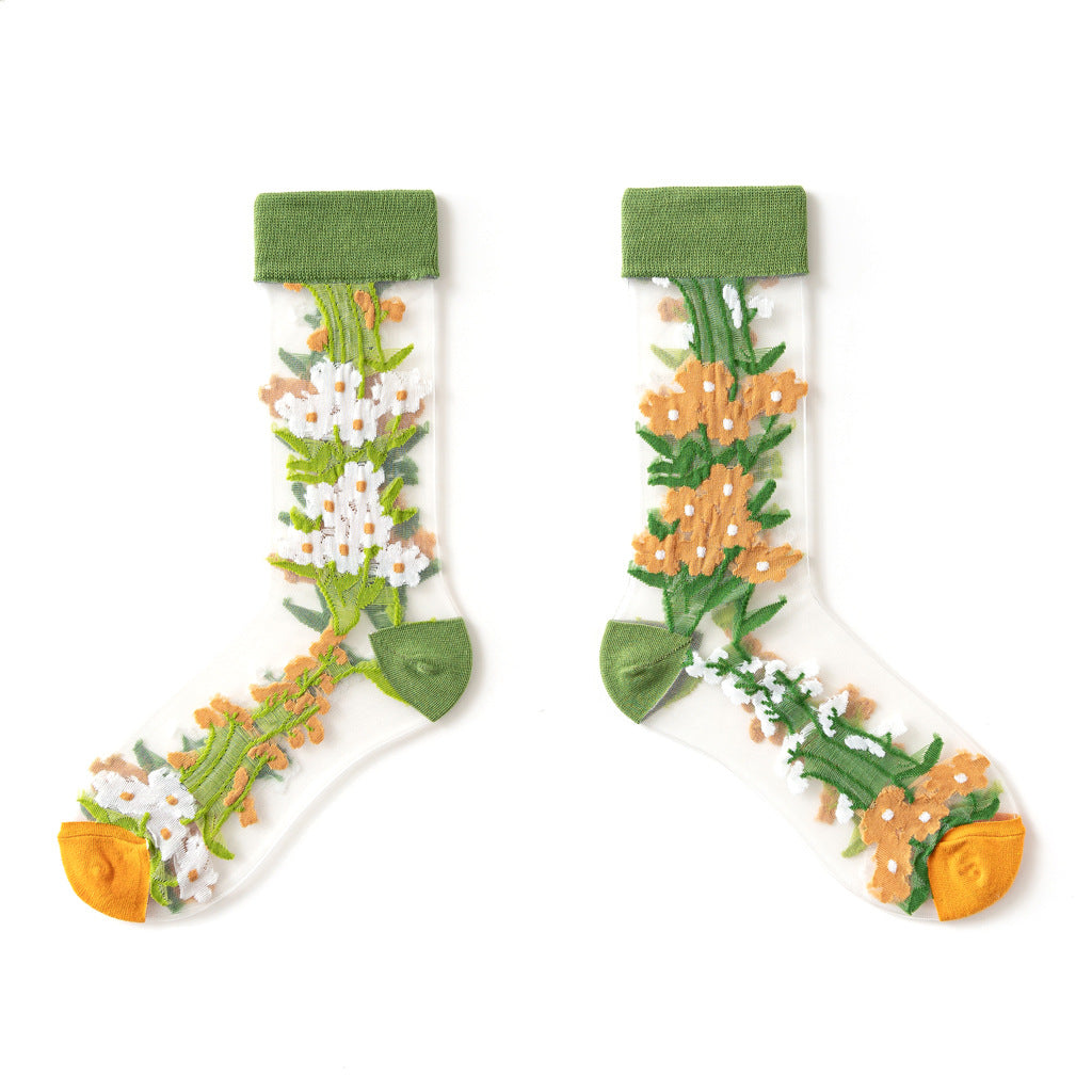 Card Silk Women's Socks