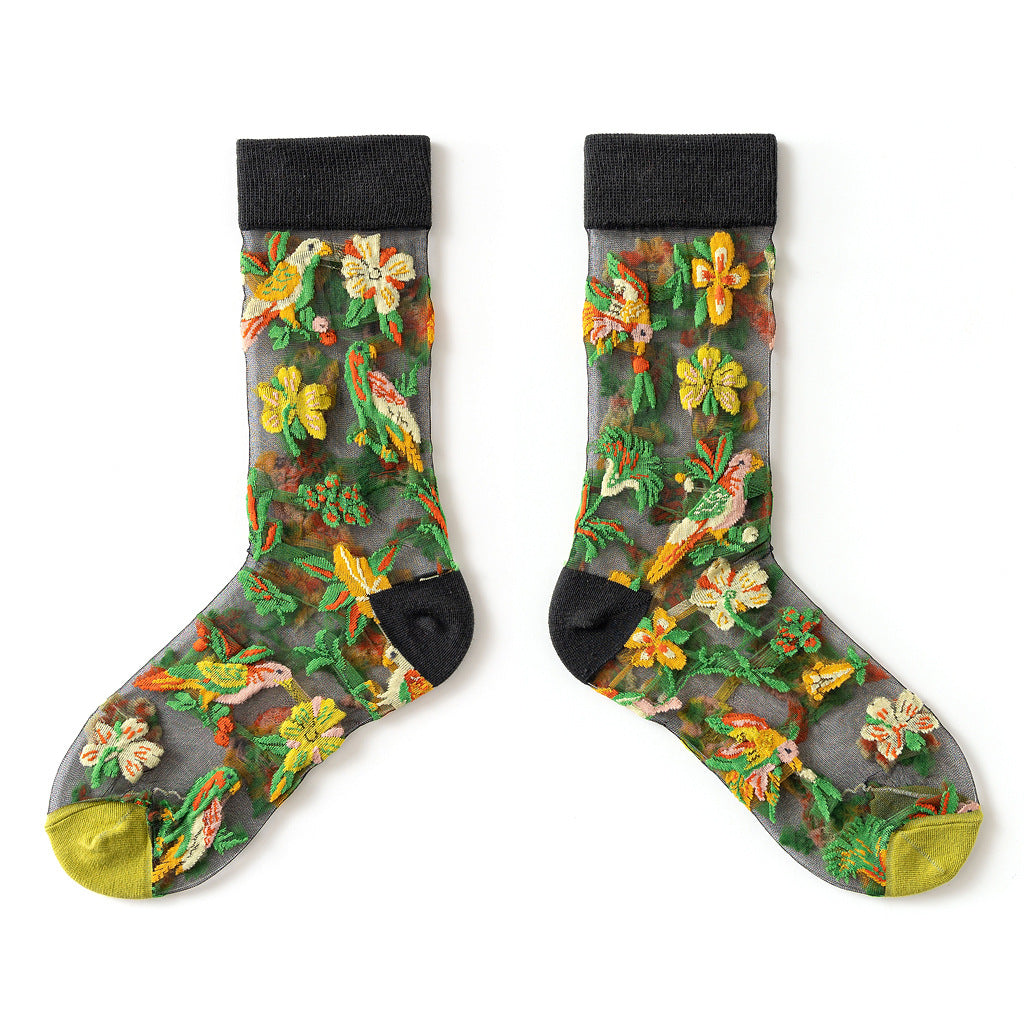 Card Silk Women's Socks