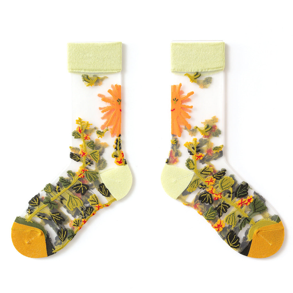 Card Silk Women's Socks