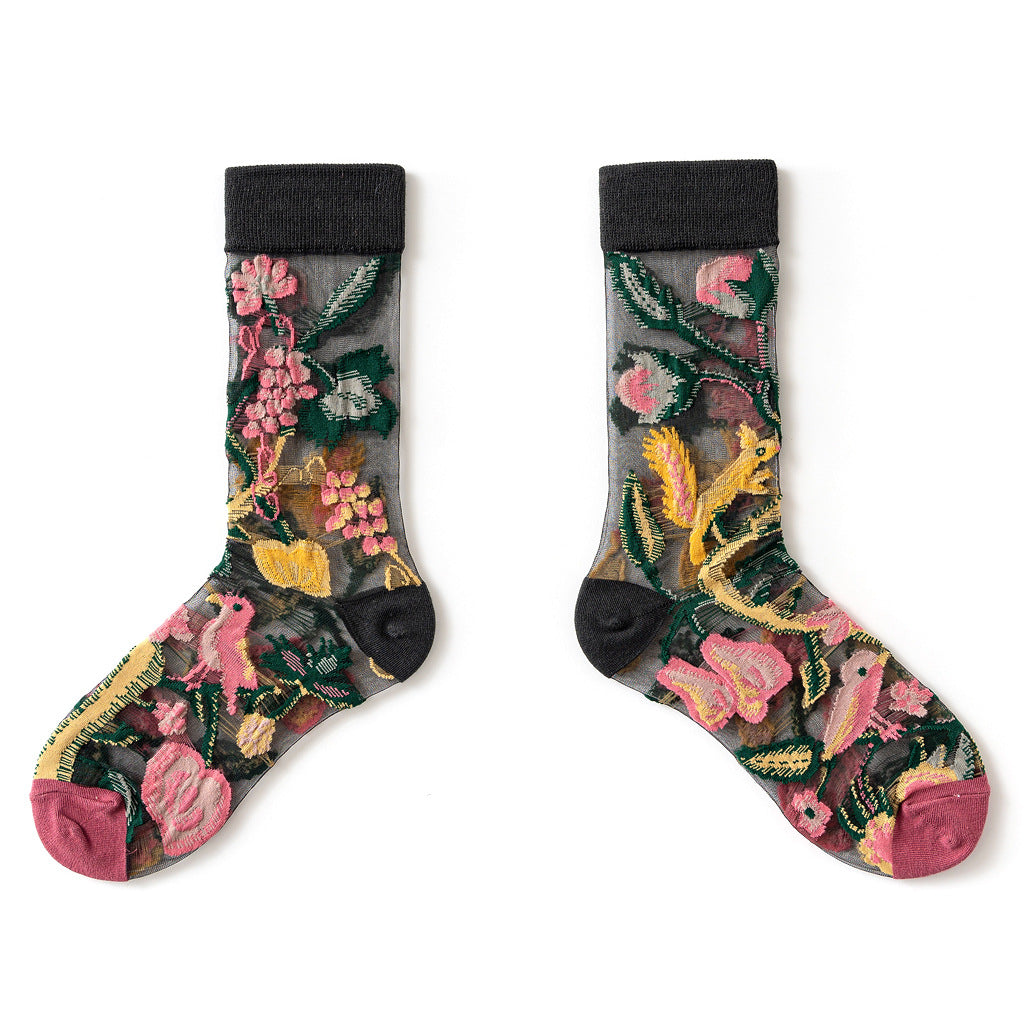 Card Silk Women's Socks