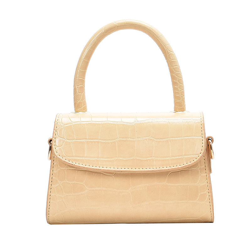 New Candy Alligator Pattern Classic Small Square Bag Magnetic Buckle And One Shoulder Straddle Women'S Bag