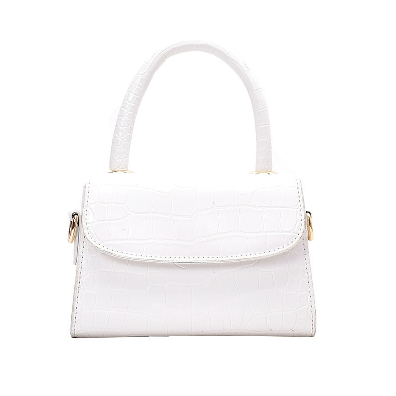 New Candy Alligator Pattern Classic Small Square Bag Magnetic Buckle And One Shoulder Straddle Women'S Bag