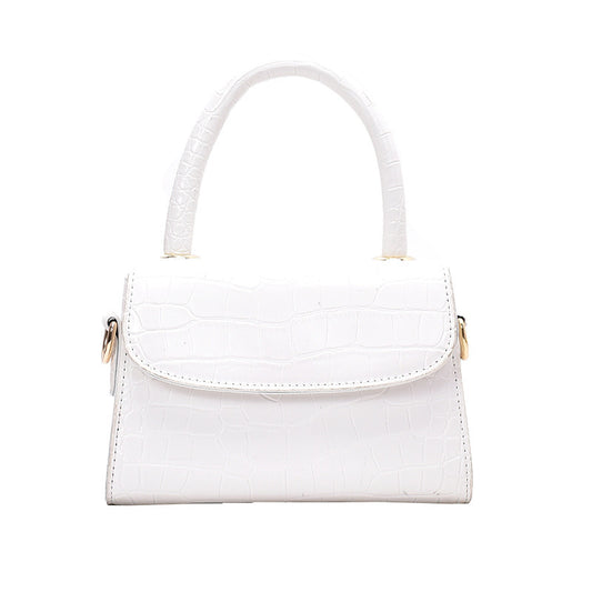 New Candy Alligator Pattern Classic Small Square Bag Magnetic Buckle And One Shoulder Straddle Women'S Bag