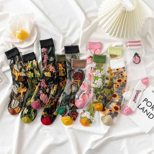 Card Silk Women's Socks
