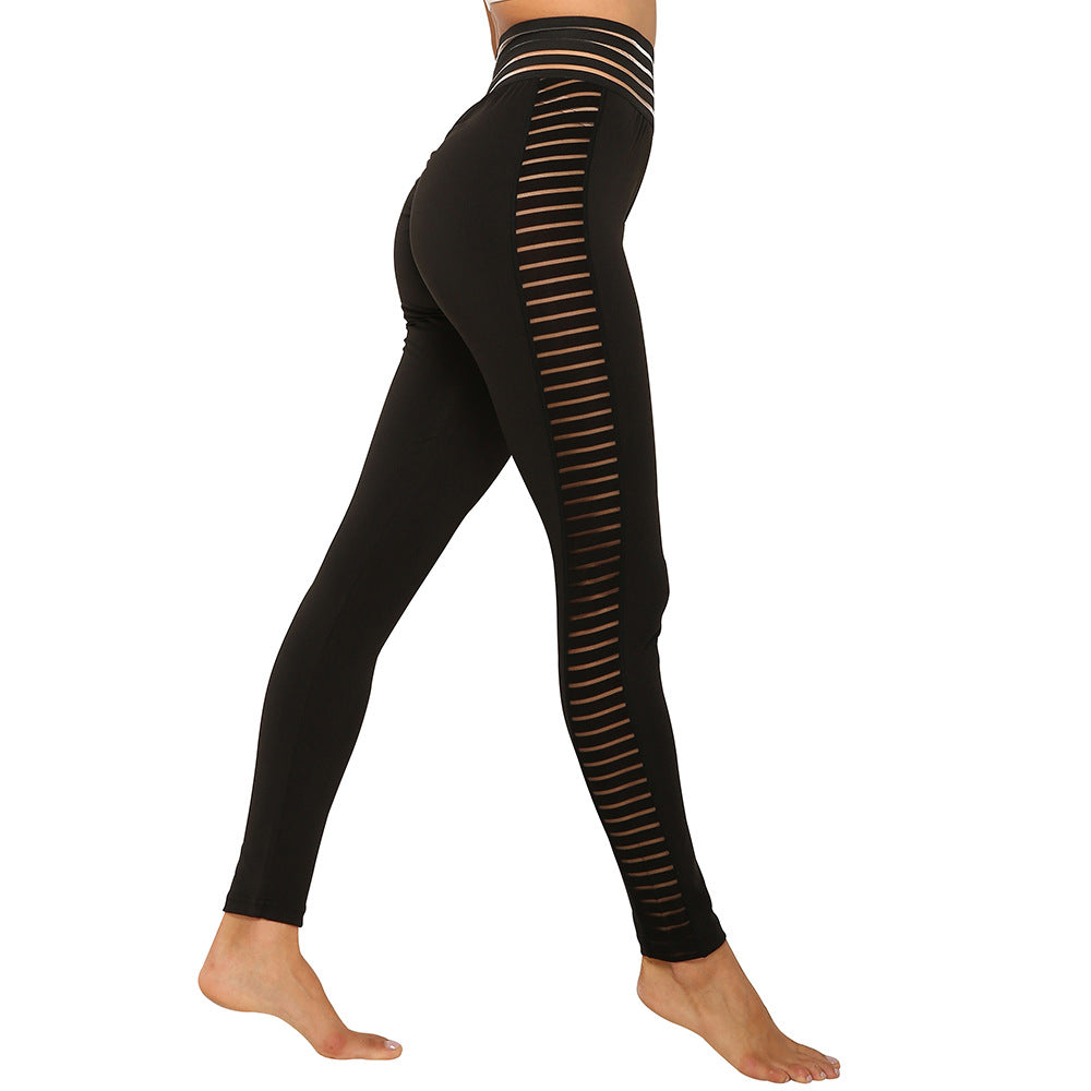 Popular Side Mesh Stitching Yoga Pants