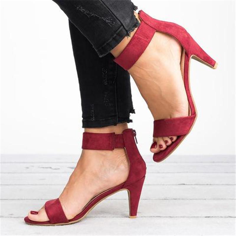 Sandals European And American Large Size Women'S Shoes Leopard Print Stiletto Women'S Sandals
