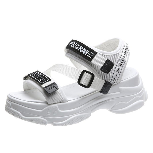 Sporty sandaler til kvinder med velcro, platformsandaler til kvinder