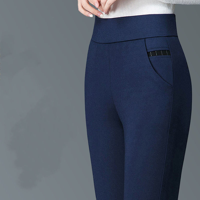 Women Wear Elastic Waist Stretch Long Pants