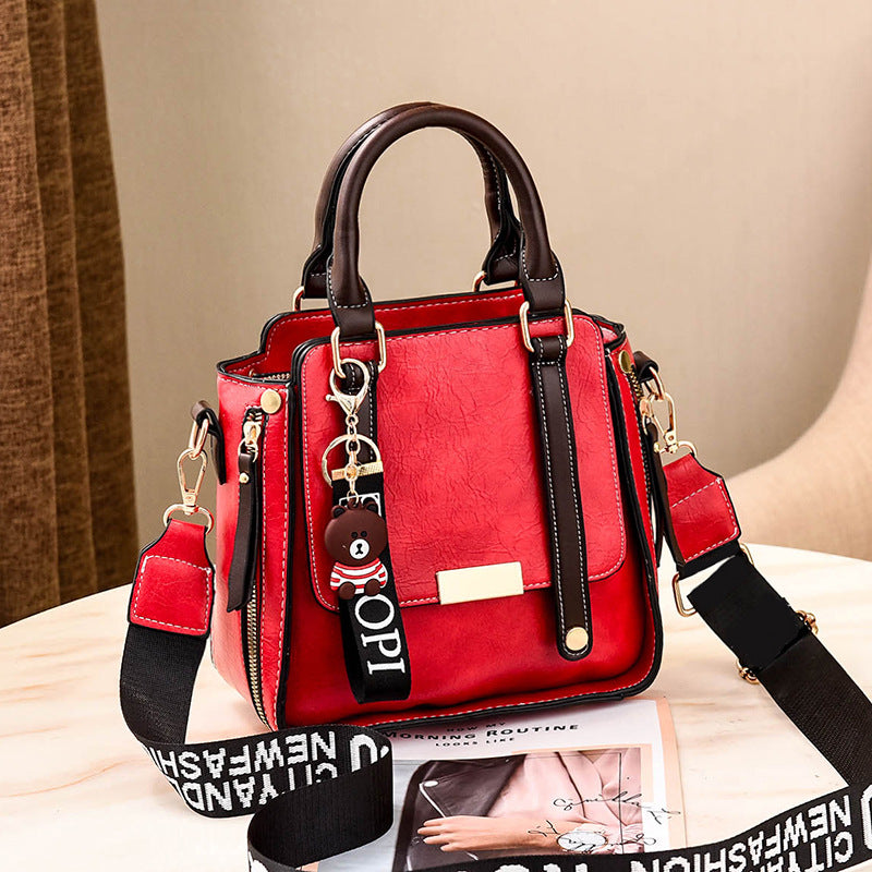 Shoulder messenger solid color trendy fashion ladies bag