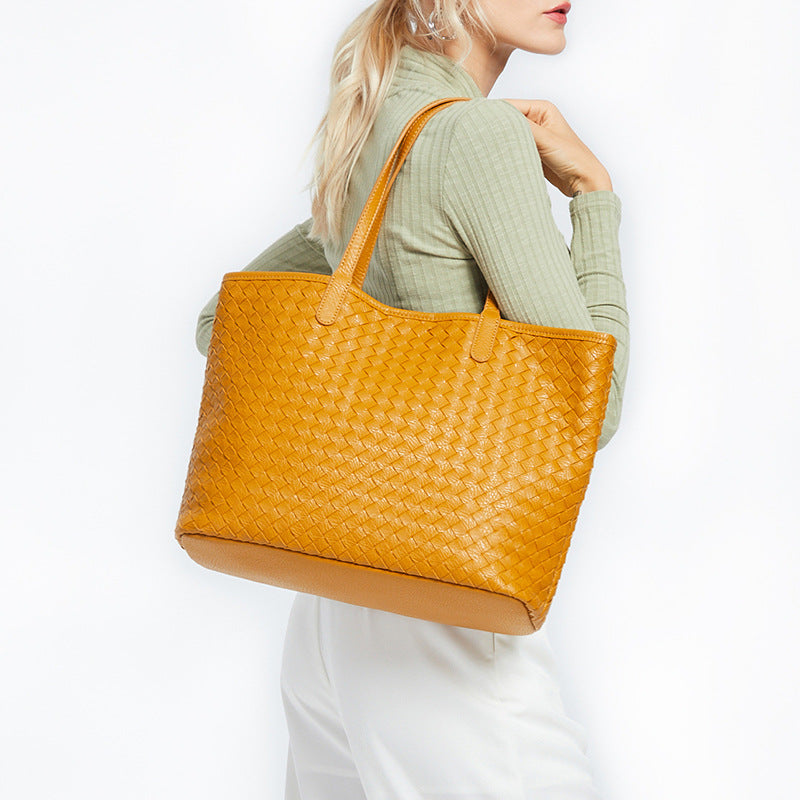 New European And American Pu One Shoulder Shopping Bag In Early Spring Of