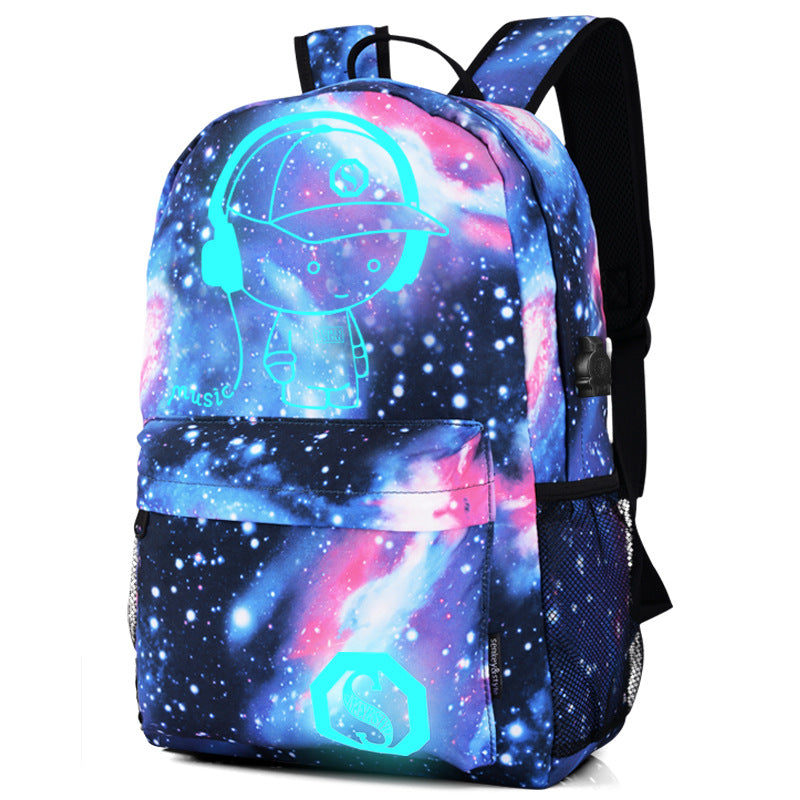 Korean Version Of Oxford Cloth Men'S Printed Backpack