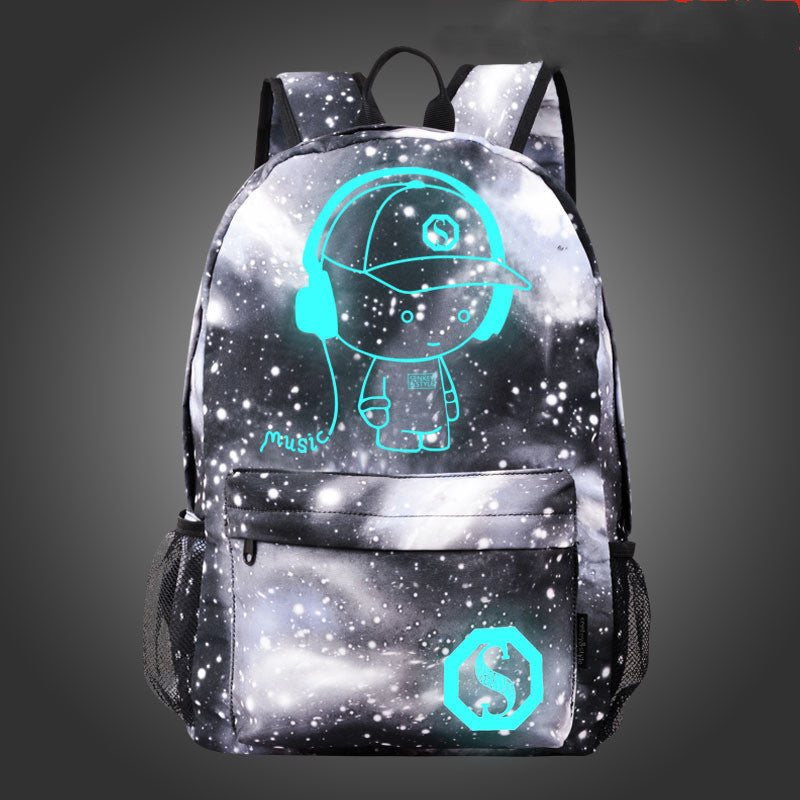 Korean Version Of Oxford Cloth Men'S Printed Backpack