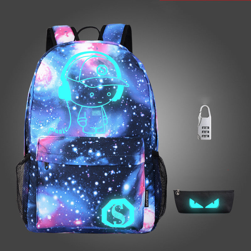 Korean Version Of Oxford Cloth Men'S Printed Backpack