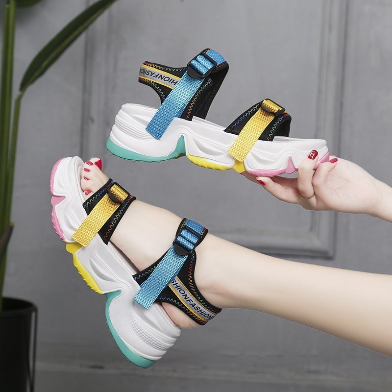 Fashion Rainbow Bottom Increase Sandals