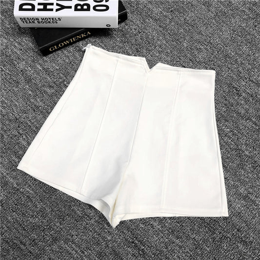 High-Waisted Black Slim Wide-Leg A-Line Autumn Style Outer Bottoming Boots Pants