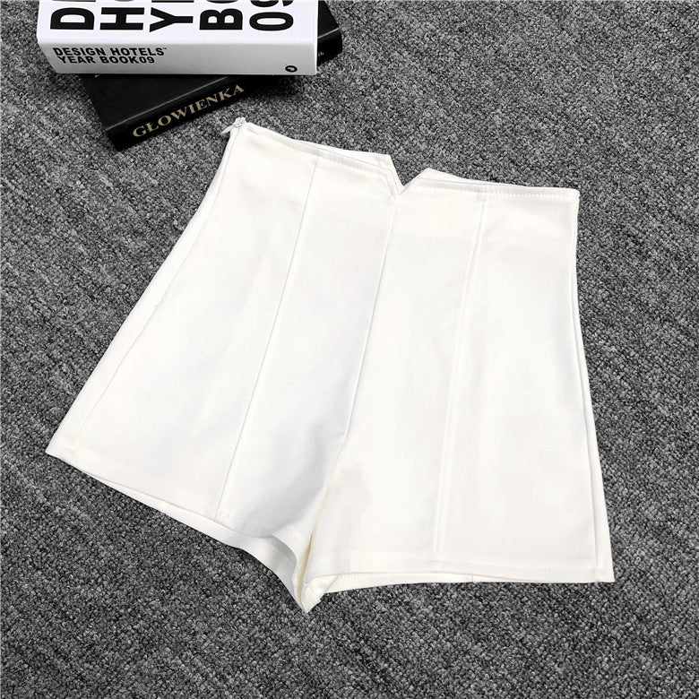 High-Waisted Black Slim Wide-Leg A-Line Autumn Style Outer Bottoming Boots Pants