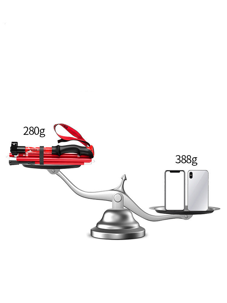 Aluminum Alloy 5-Section Folding Trekking Pole Outer Lock Short Light Telescopic Walking Stick