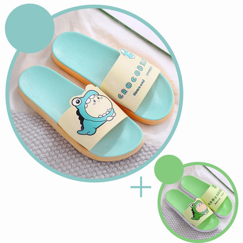 Slippers Female Summer Net Red Korean Cartoon Cute Ins Non-Slip Deodorant Home Slippers For Outer Wear