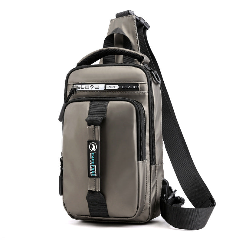 Korean Casual Sports Chest Bag Fashion Trend Backpack Men'S Mini Shoulder Messenger Bag Multifunctional Small Backpack