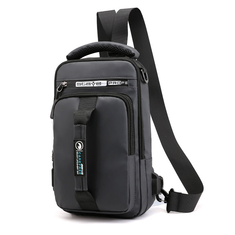 Korean Casual Sports Chest Bag Fashion Trend Backpack Men'S Mini Shoulder Messenger Bag Multifunctional Small Backpack