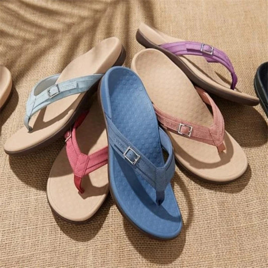 Large Size Light Flat Heel Leisure Low Heel Beach Women'S Herringbone Slippers In Stock