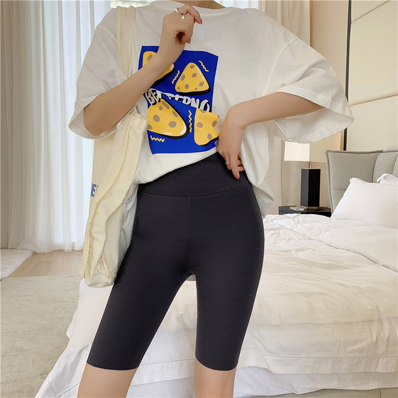 Fashion Solid Color Yoga Hip Shorts