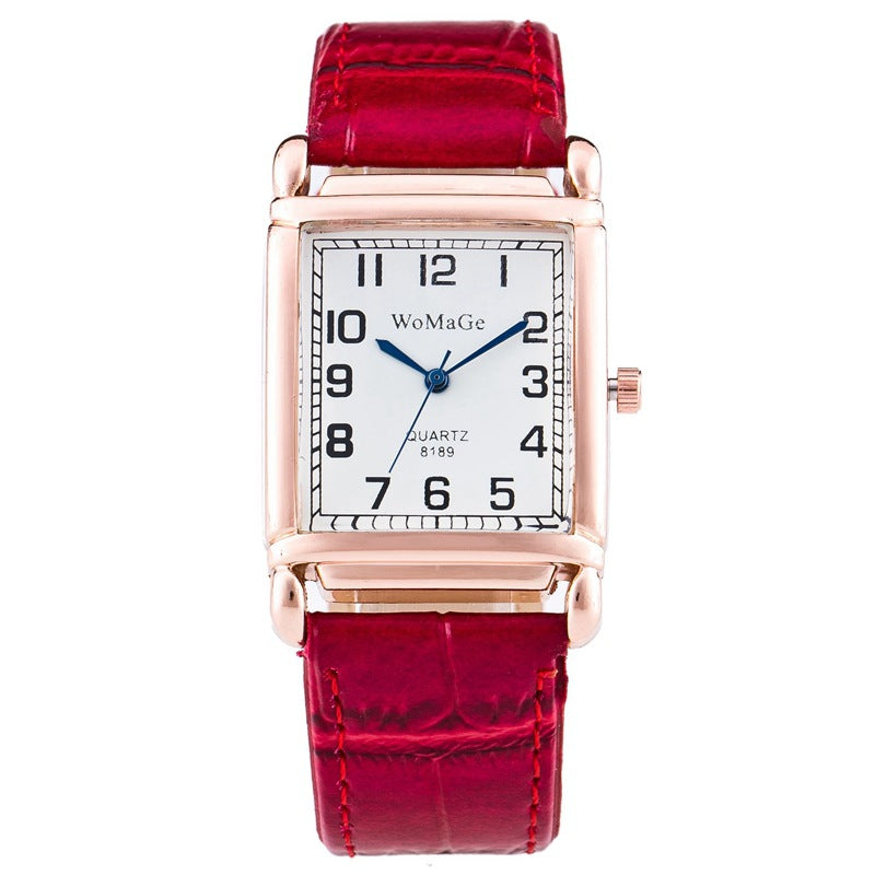 Rectangular Dial Ladies Belt Watch
