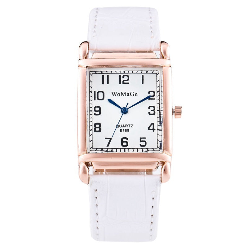 Rectangular Dial Ladies Belt Watch