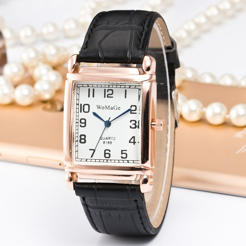 Rectangular Dial Ladies Belt Watch