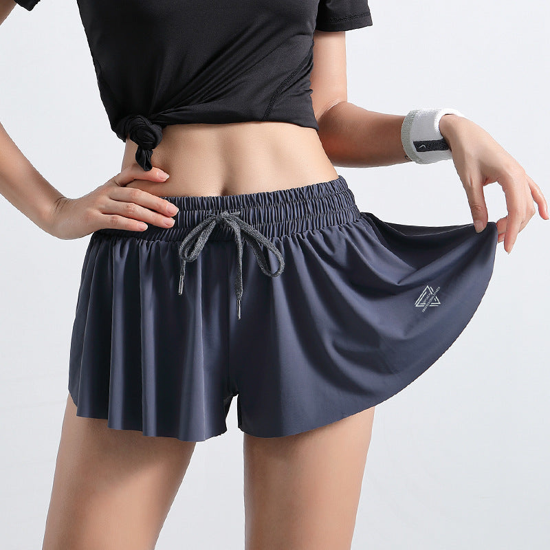 Women's Summer Anti-glare Double Layer Safety Quick-drying Loose Culottes