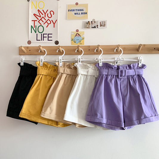 High Waist Slim Casual Shorts