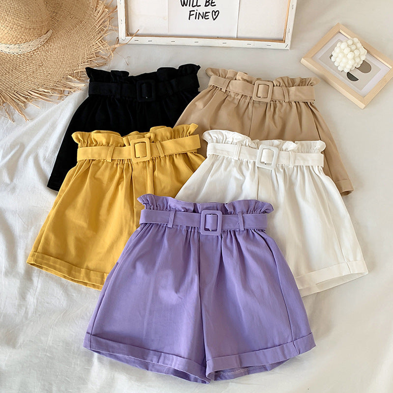 High Waist Slim Casual Shorts