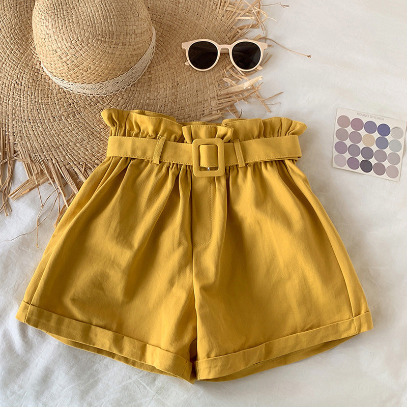 High Waist Slim Casual Shorts