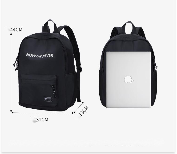 Backpack Men's Korean Style Large Capacity Simple Solid Color