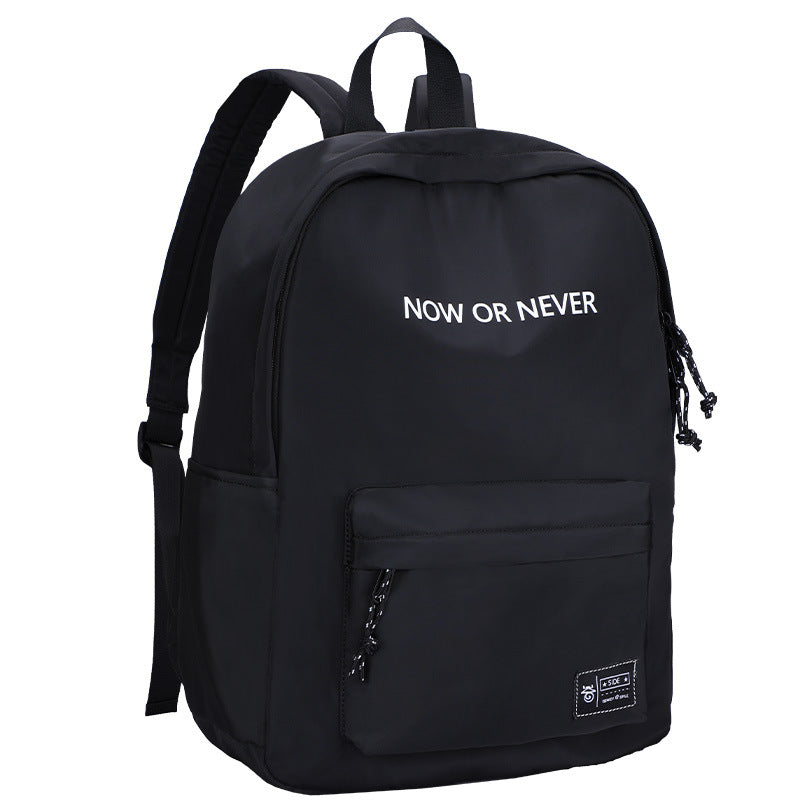 Backpack Men's Korean Style Large Capacity Simple Solid Color