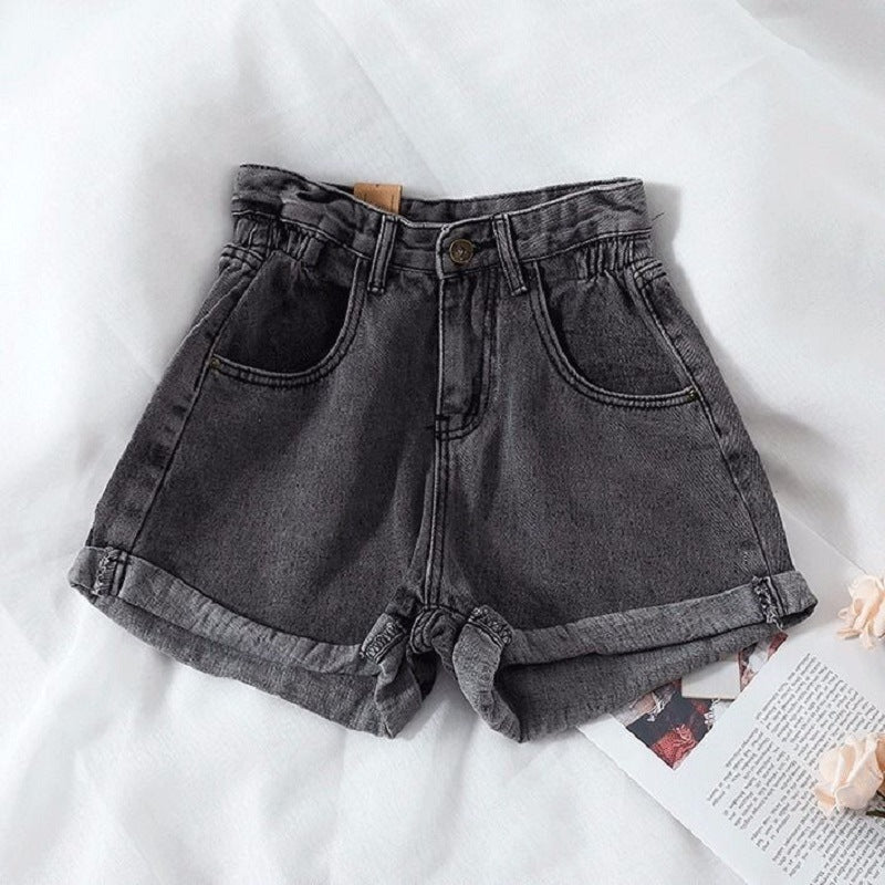 Women'S High Waist Loose Wide Leg Pants Denim Shorts