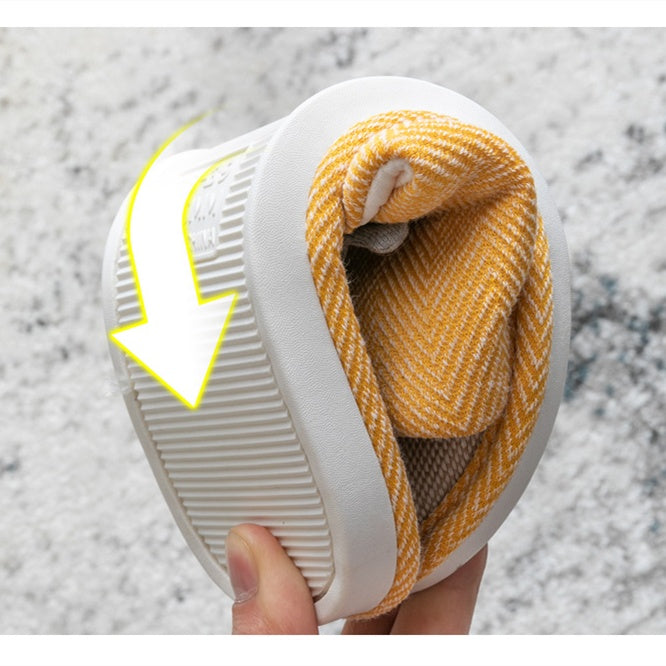 Household Couple Cotton And Linen Slippers