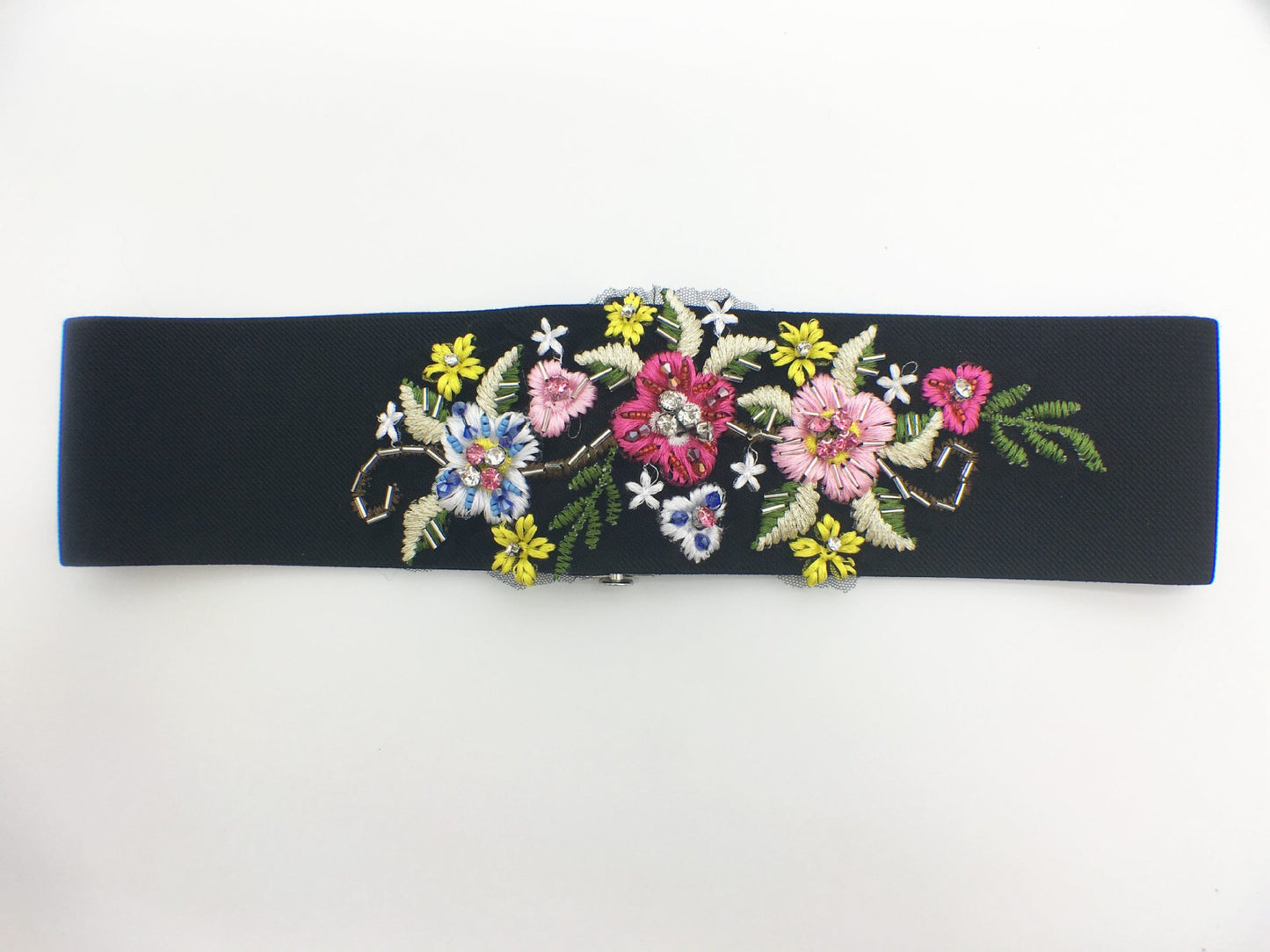 Embroidered Ladies Waist Flower-Shaped Decorative Buckle All-Match Single Loop Weaving