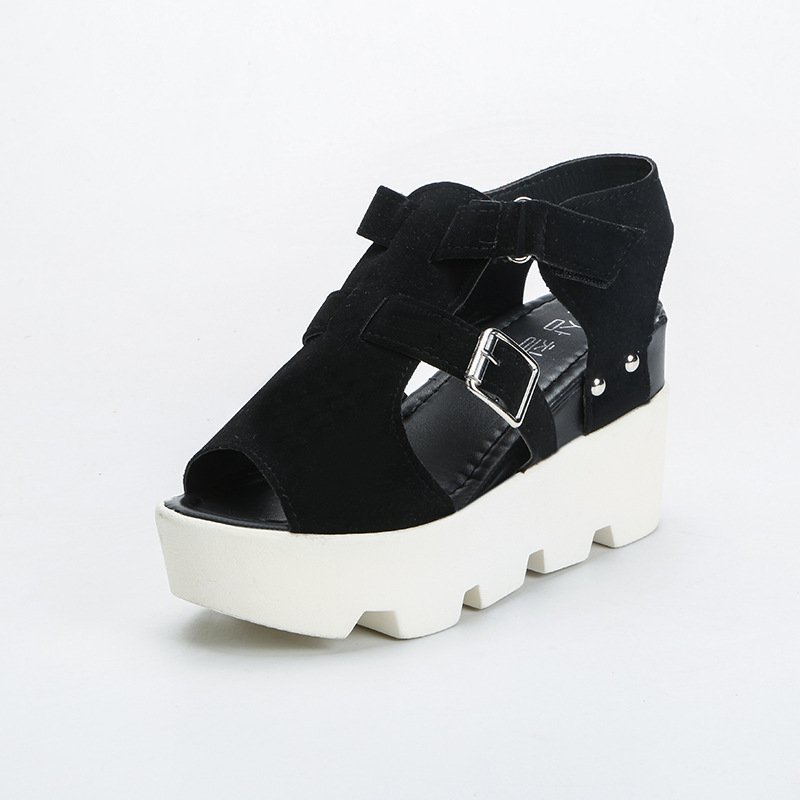 Summer Slope Velcro Fish Mouth Sandals